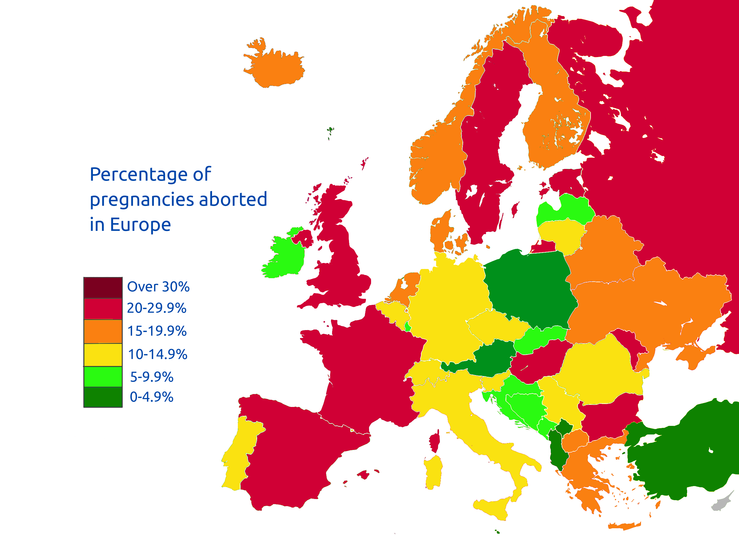 Europe: More than 20% of all babies are aborted every year