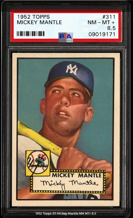 1952 Mantle Baseball Card Sells for Record $12.6 Million - Antique