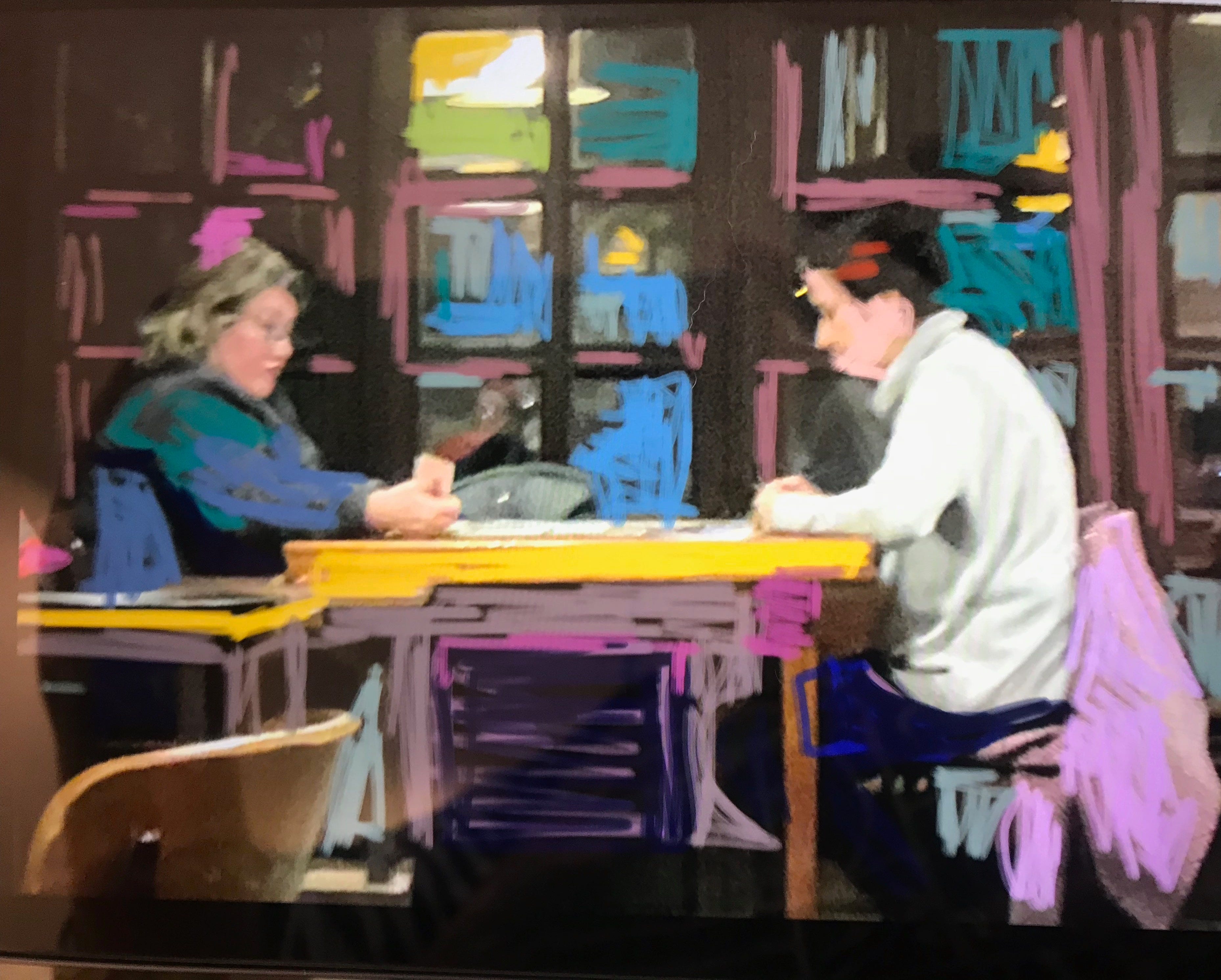 Painting through sliding doors