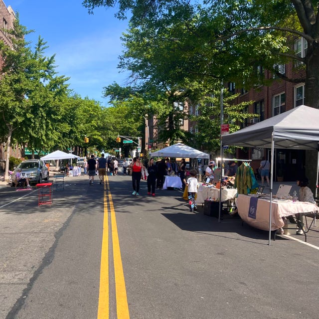 31st Ave Open Street Astoria vendor tents