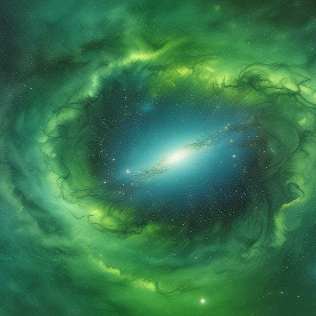 Small Green Galaxy- A Poetic Microcosm