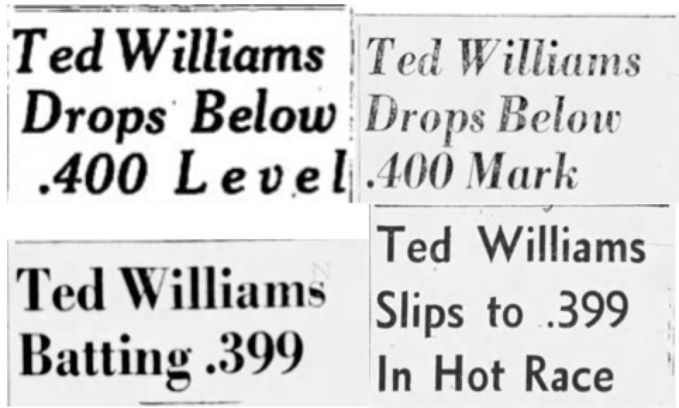 Ted Williams: Before and After