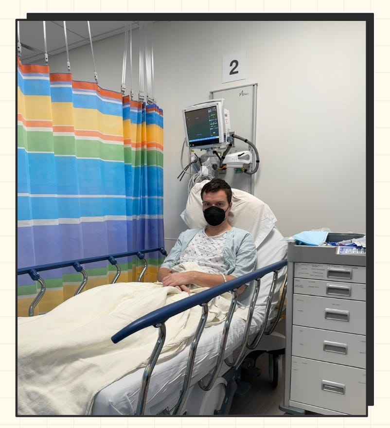 Sid at the start of cancer care, 2023