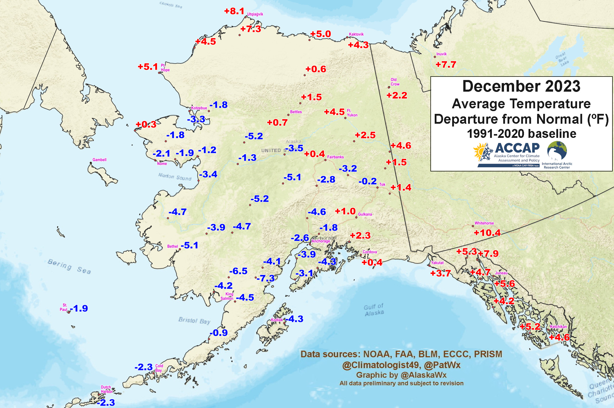 December 2023 Alaska Climate Summary - by Rick Thoman