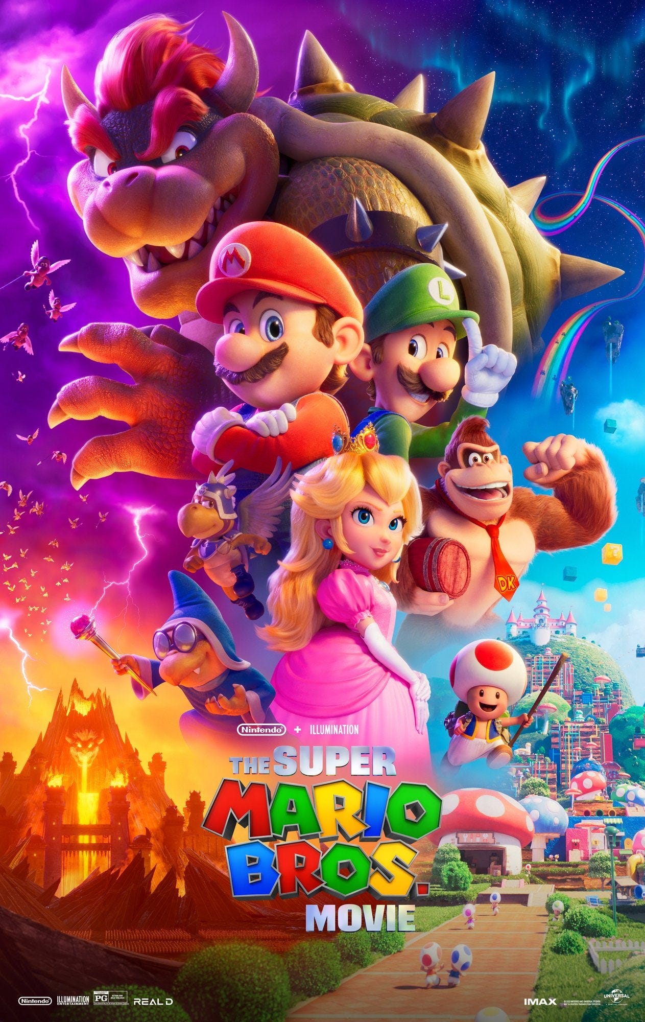 The Super Mario Bros Movie 2023 Princess Peach Edible Cake Toppers