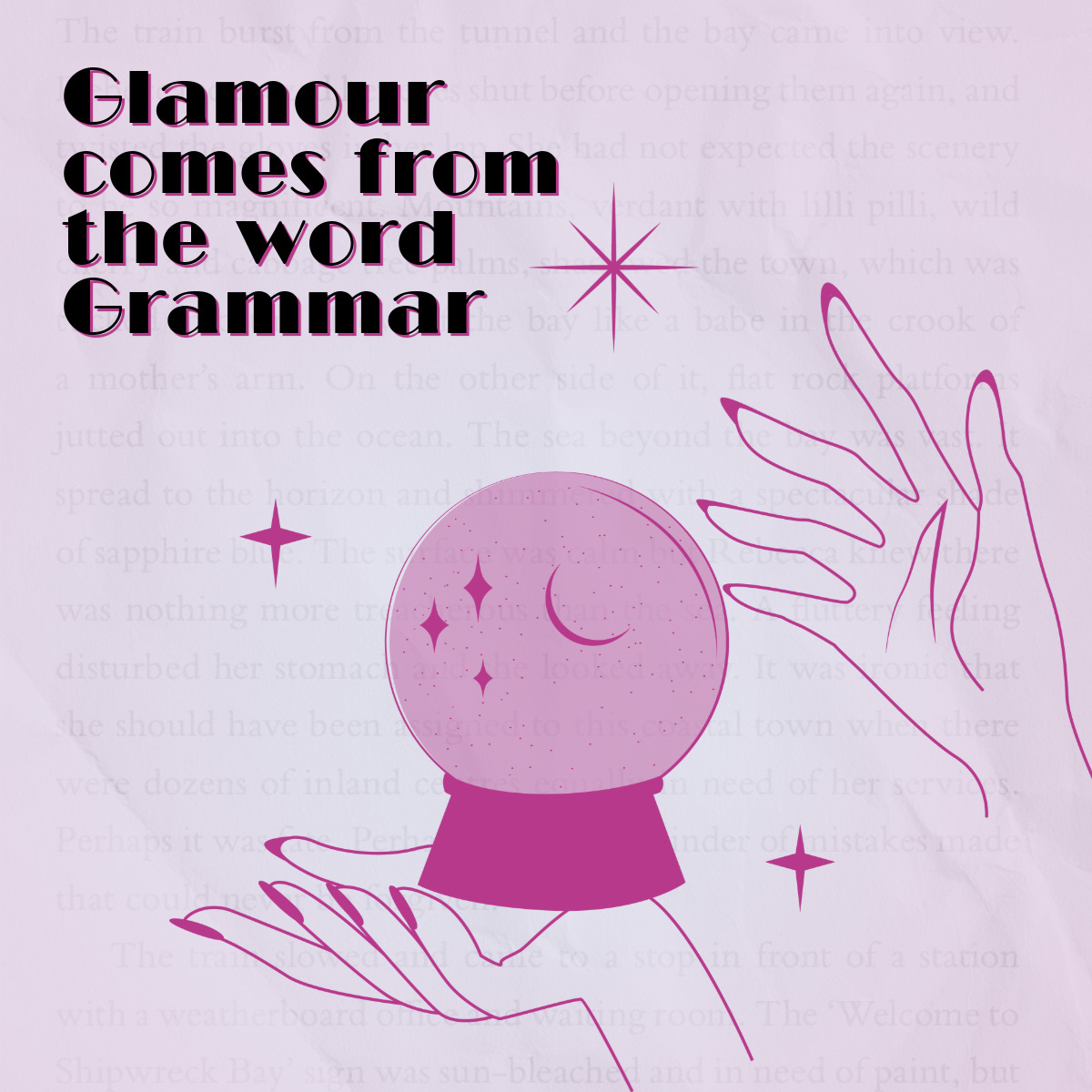 Glamour comes from the word Grammar logo