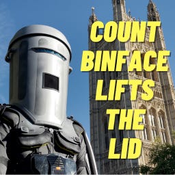 Count Binface Lifts The Lid logo