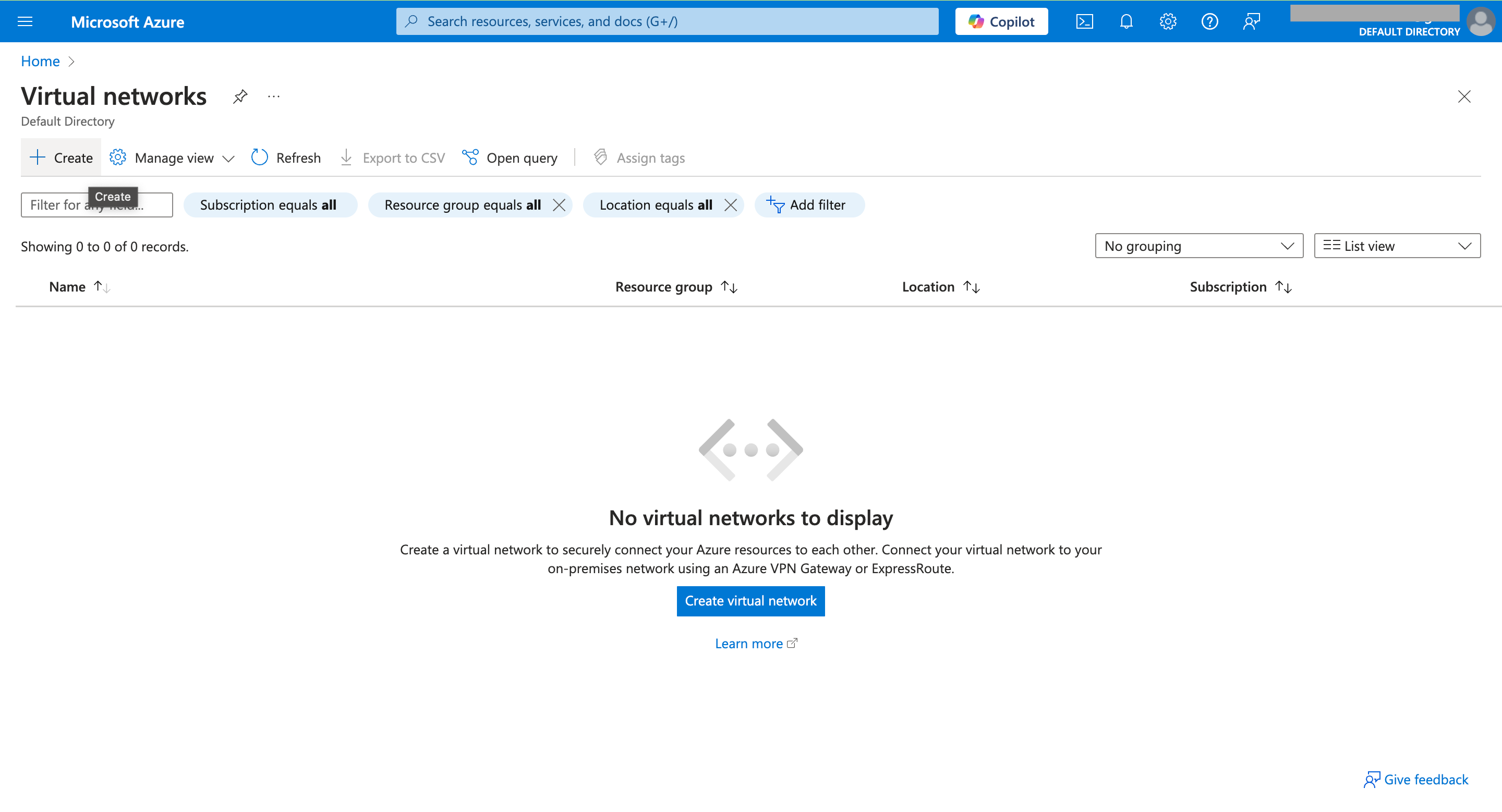 AZURE to Peering Across Multiple Regions