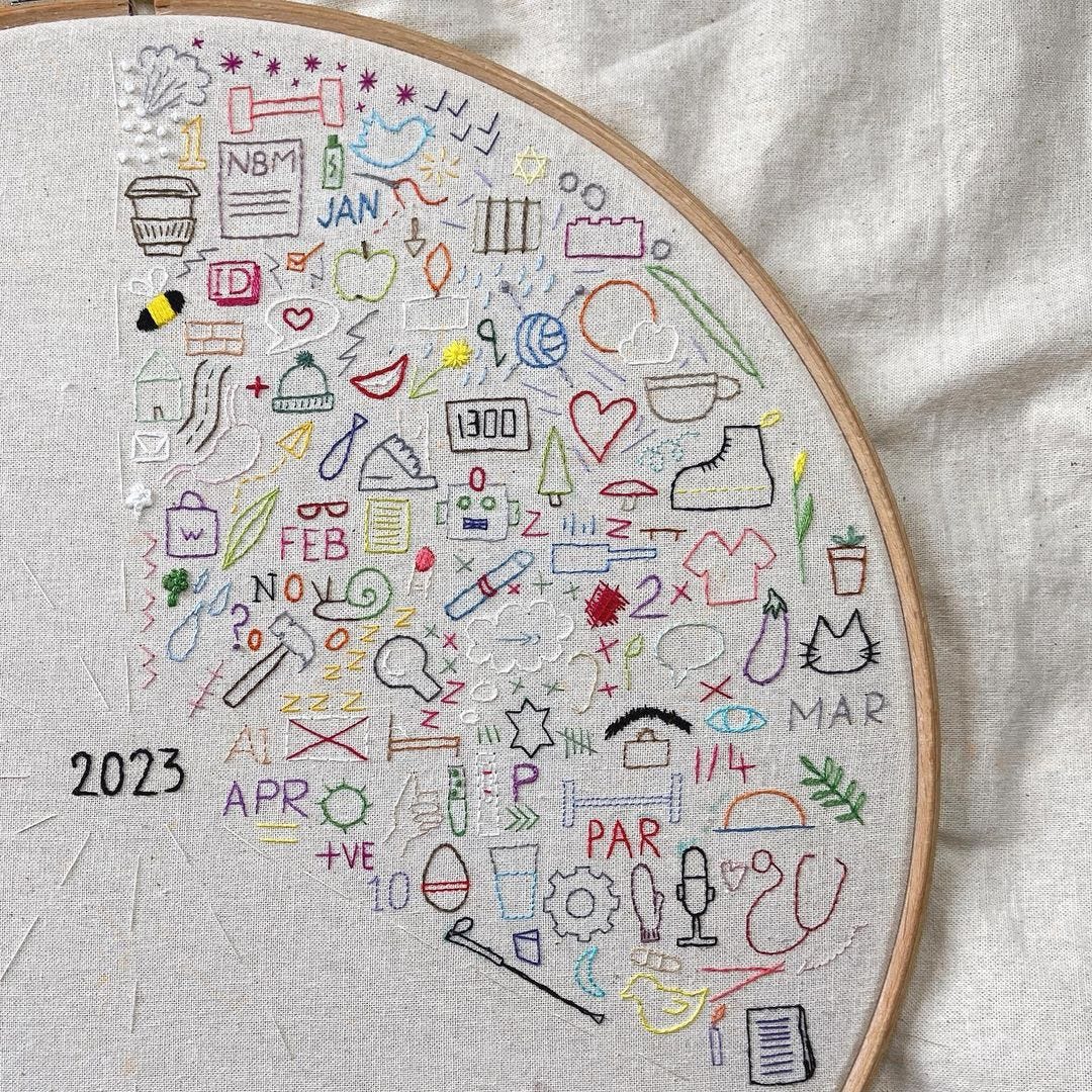 Embroidery Journal 2023: Done - by Martine Ellis