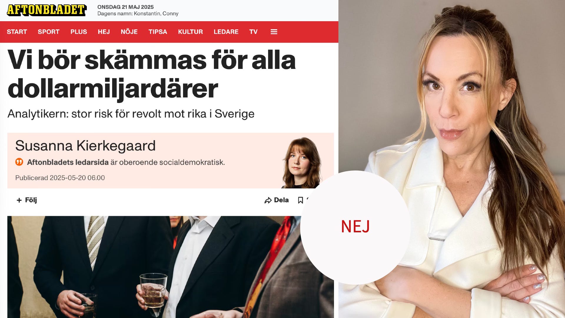Hit med pengarna. säger vänstern girigt