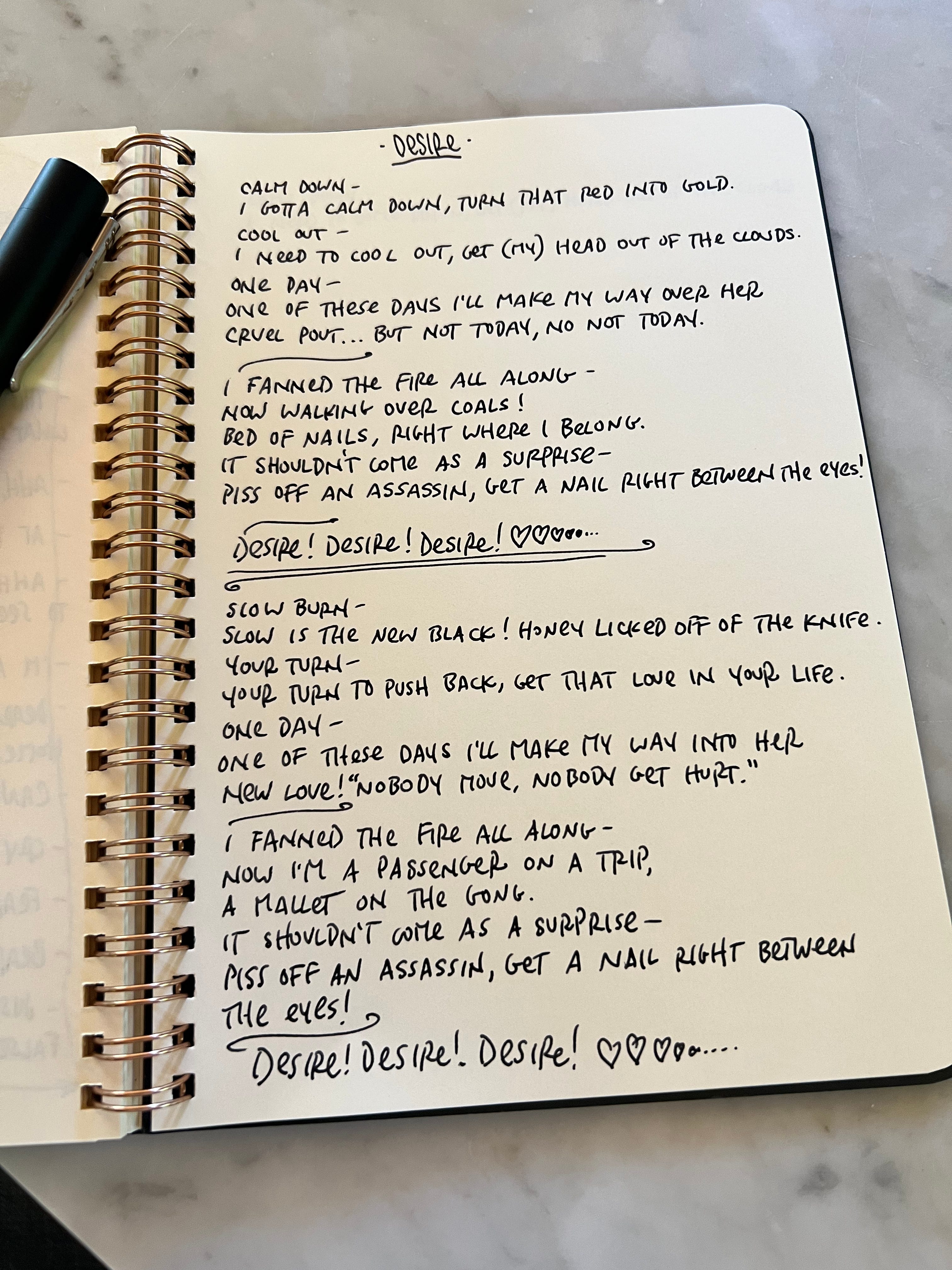 Like Gold - Handwritten Lyrics | Spiral Notebook