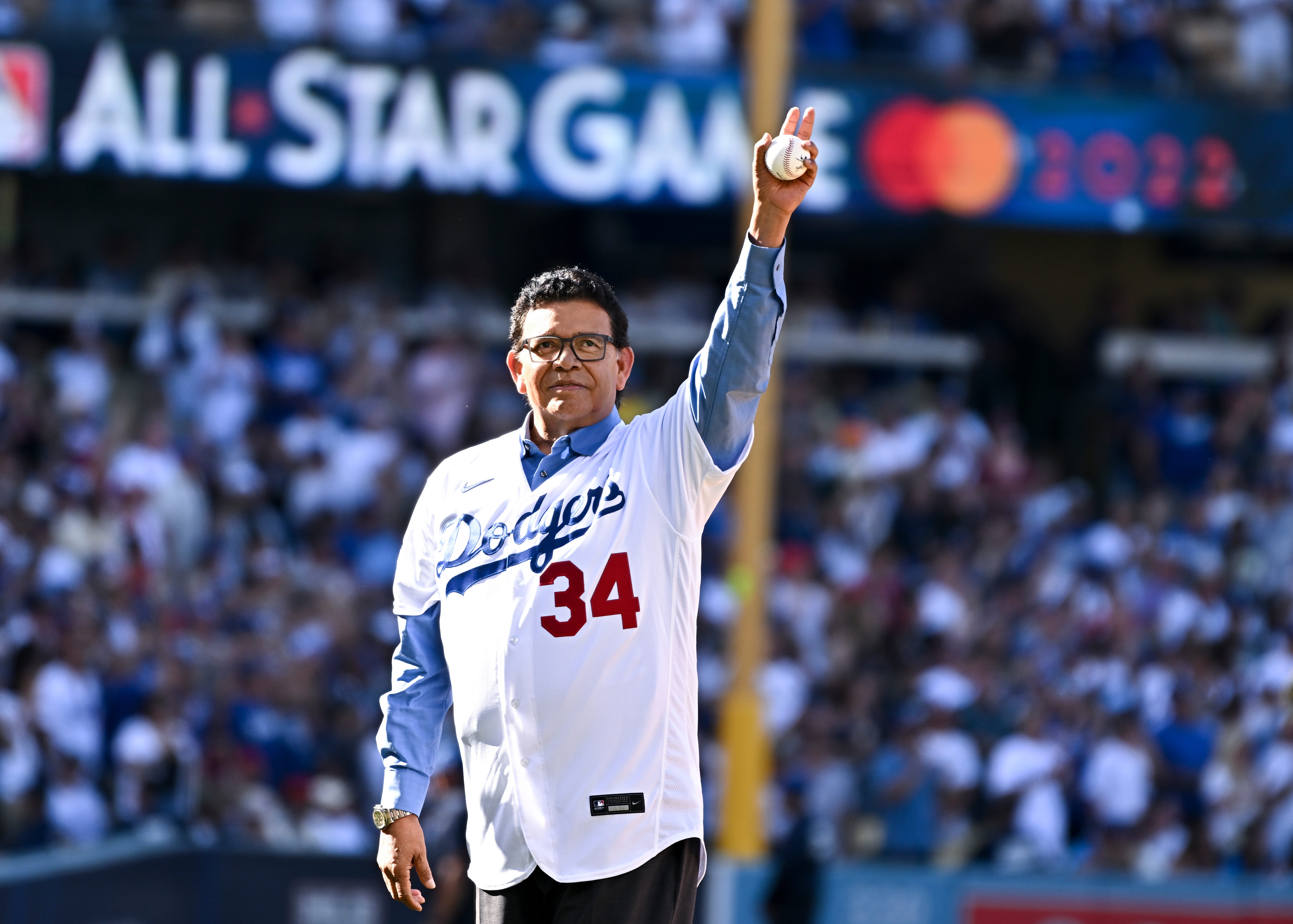 Los Angeles Dodgers rookie Fernando Valenzuela pitches his third