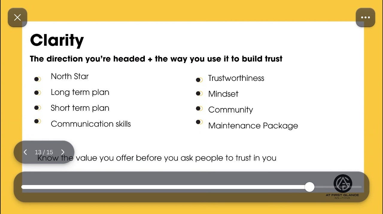 Second slide from the Vibe Connect session with Christina L. Glancy