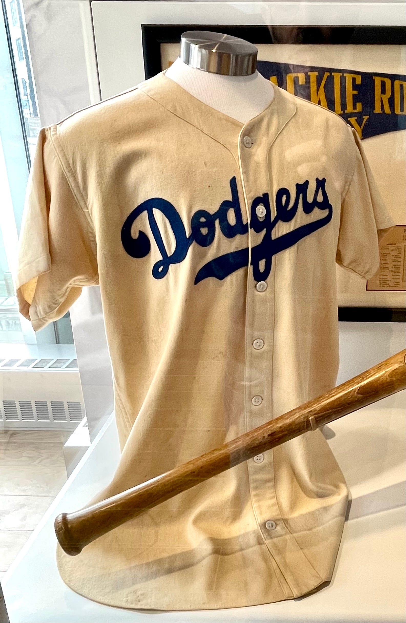Jackie Robinson in his Brooklyn Dodgers Uniform
