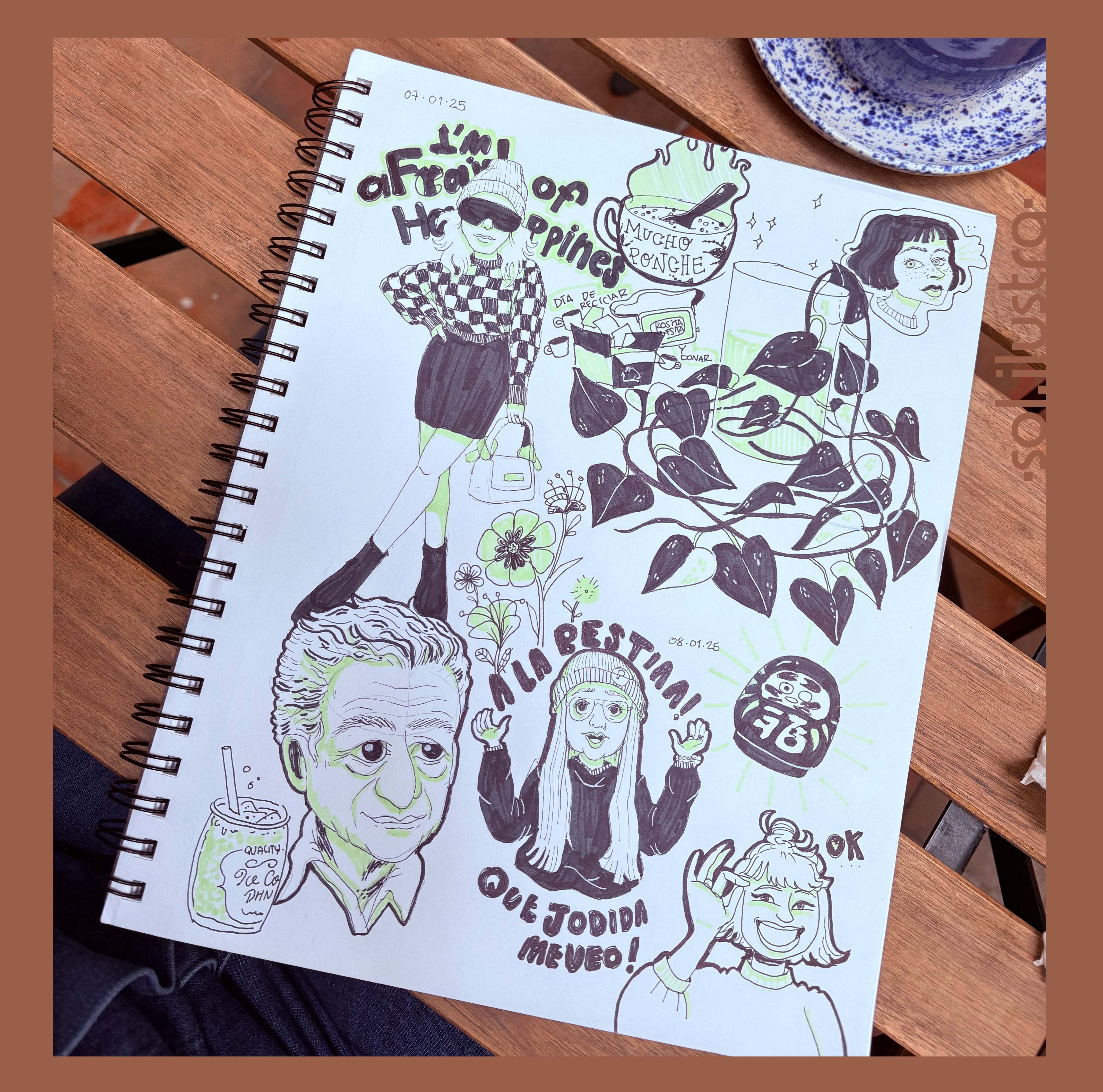 ✏️☕️Cuaderno de dibujo✏️☕️ - by Sol.ilustra, image size:4284x4241