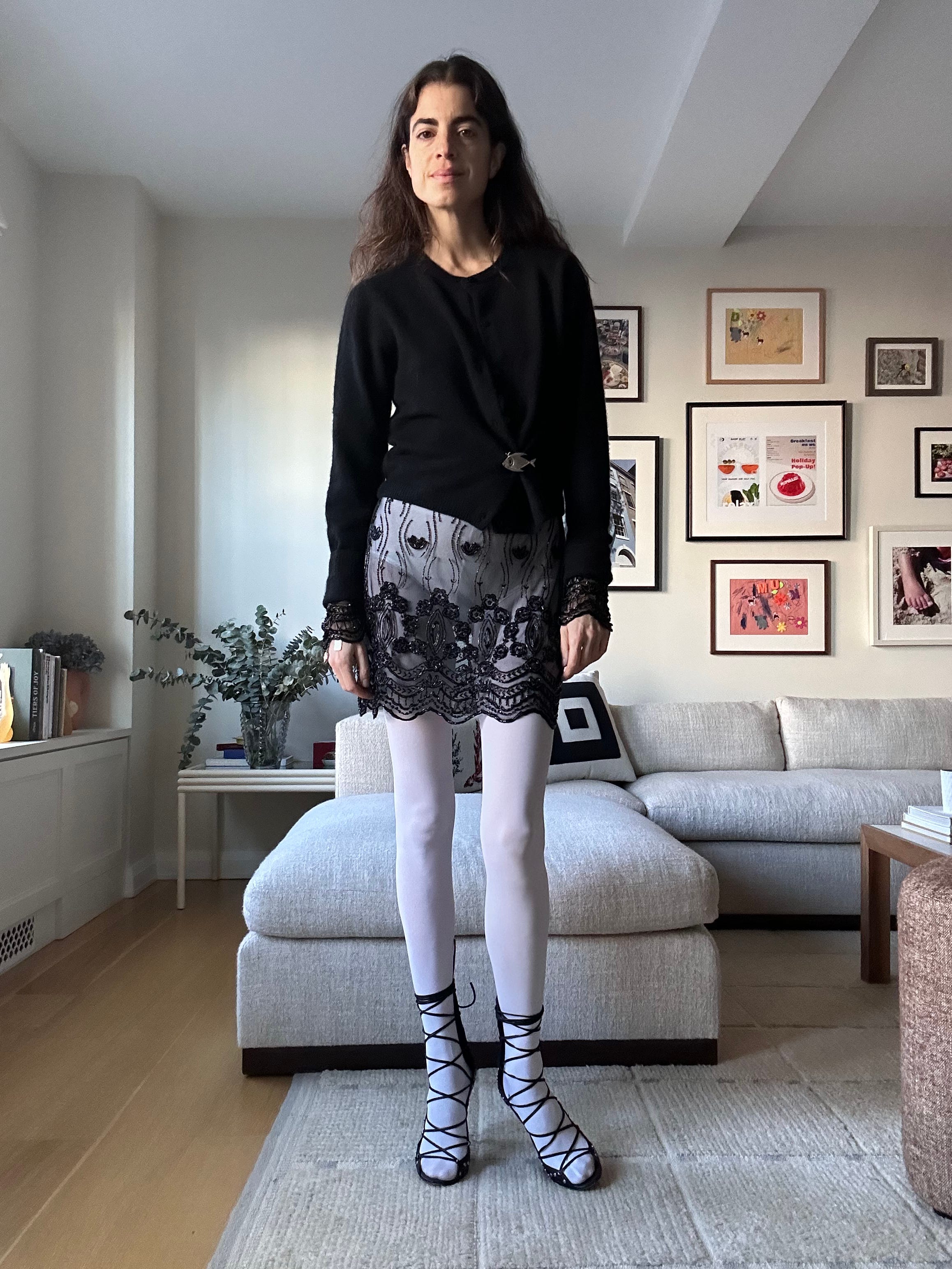 Alaïa High-Rise Cashmere Leggings in Black