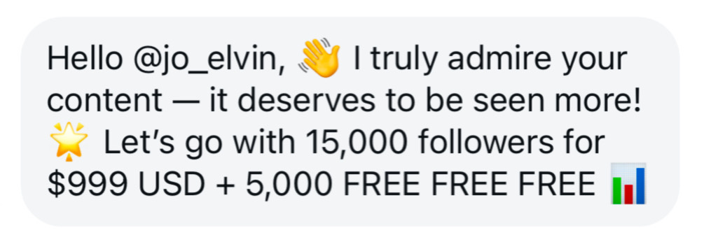 I took a weird meeting with those 'grow your followers' guys