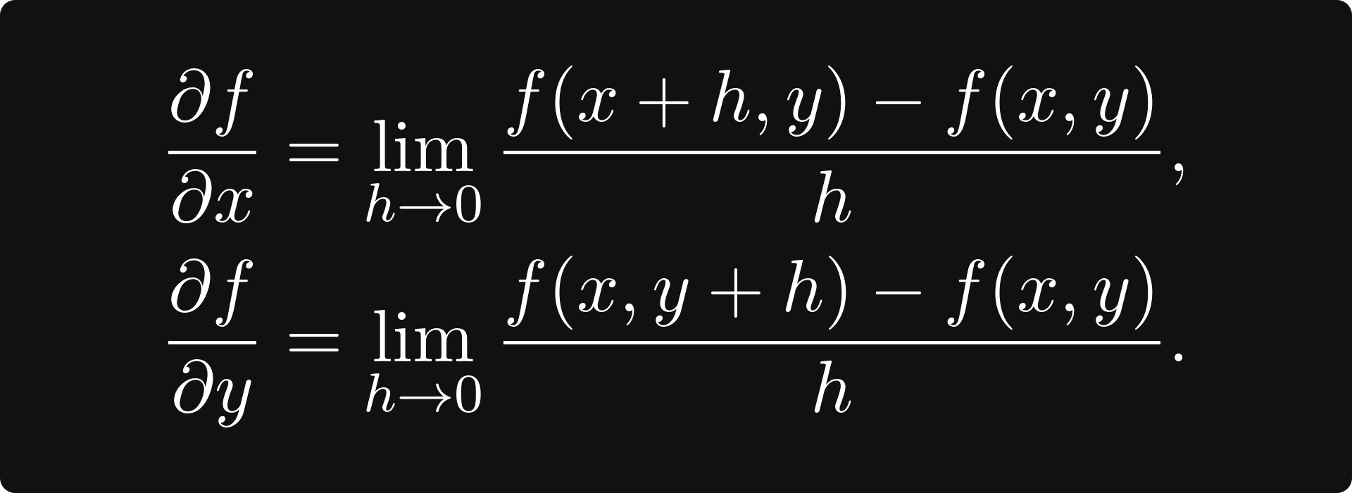 Partial Derivatives