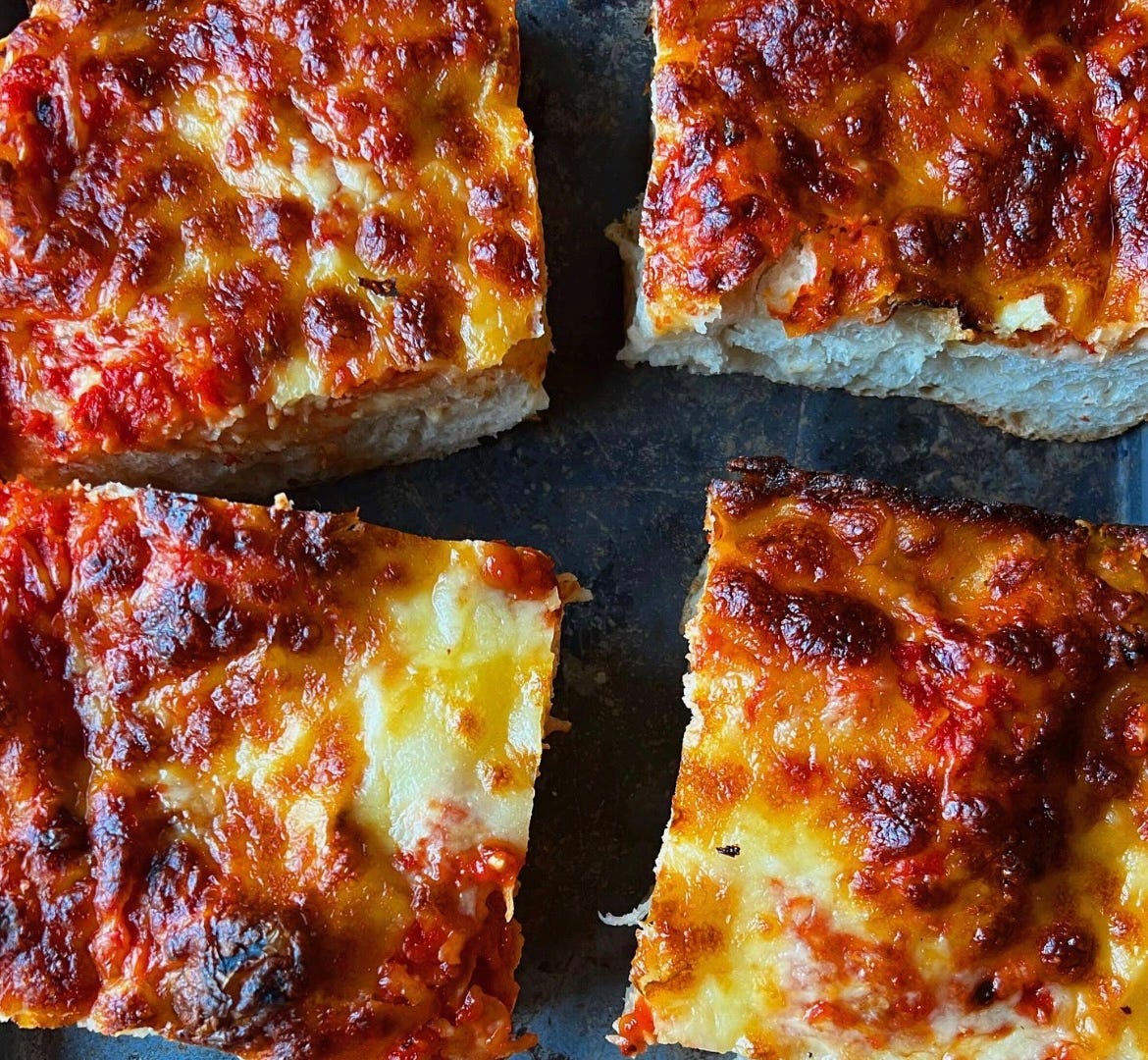 Thick-Crust Sicilian Pizza - Brown Eyed Baker