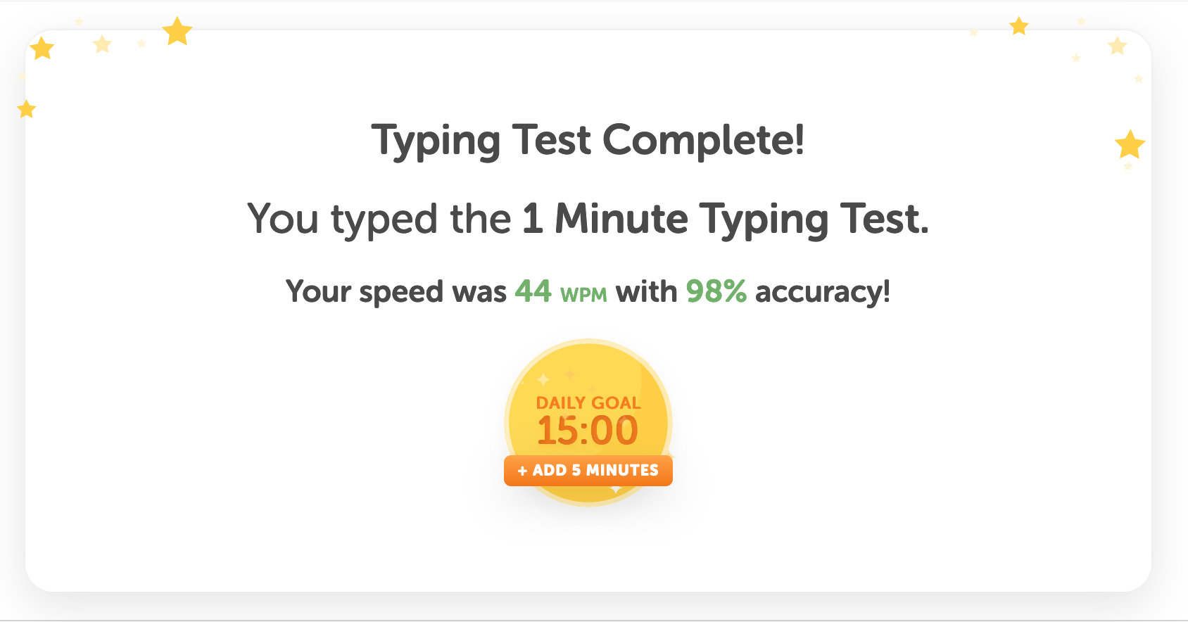 Day5, With Friend, 10 Minute Typing Test