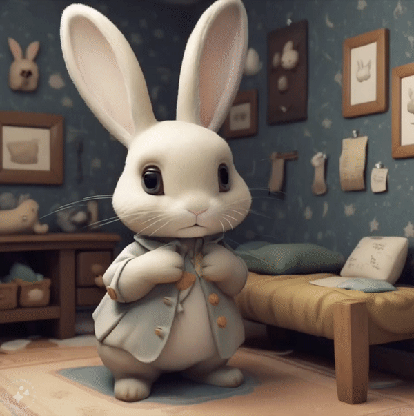 Animated sweet Bunny Ingame & Just Chatting 
