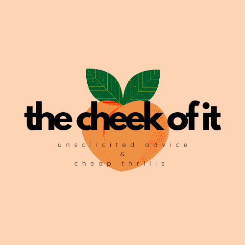 the cheek of it  logo