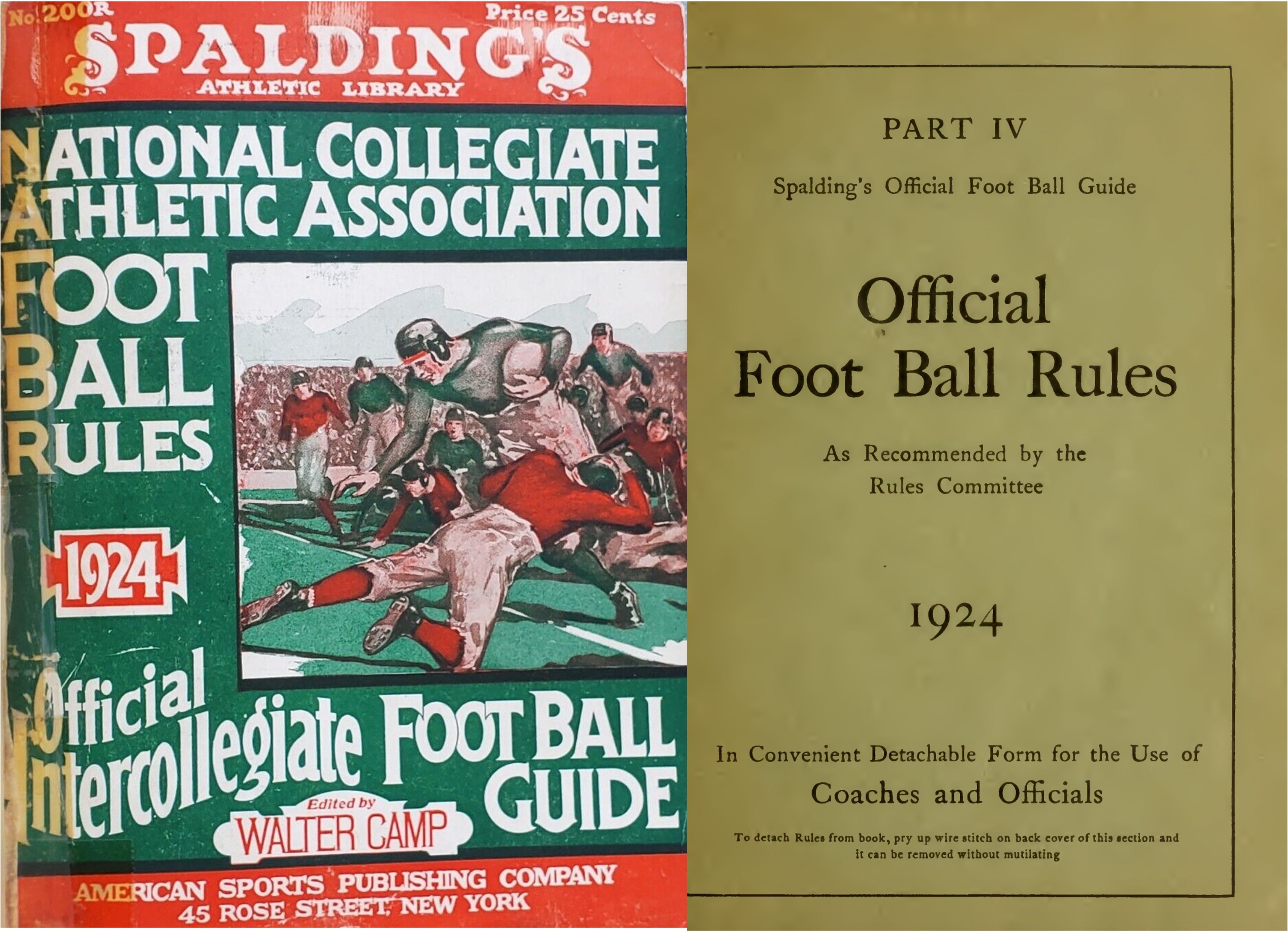 Today's Tidbit Walter Camp And The 1924 Rule Changes