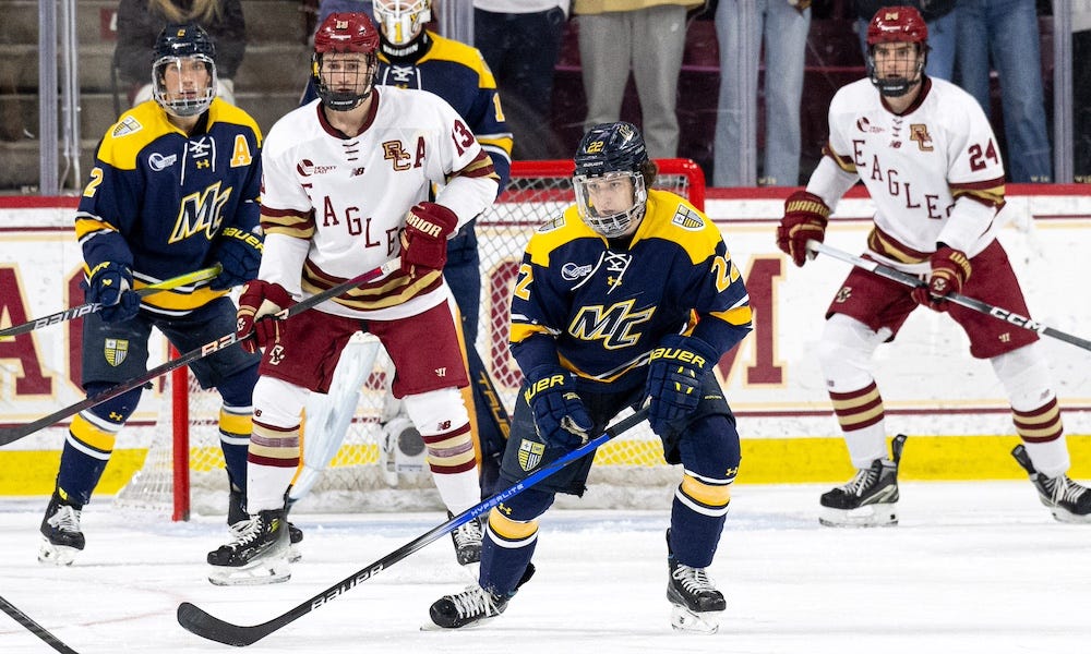 BC swarms Merrimack early and completes weekend sweep with a 6-2 win