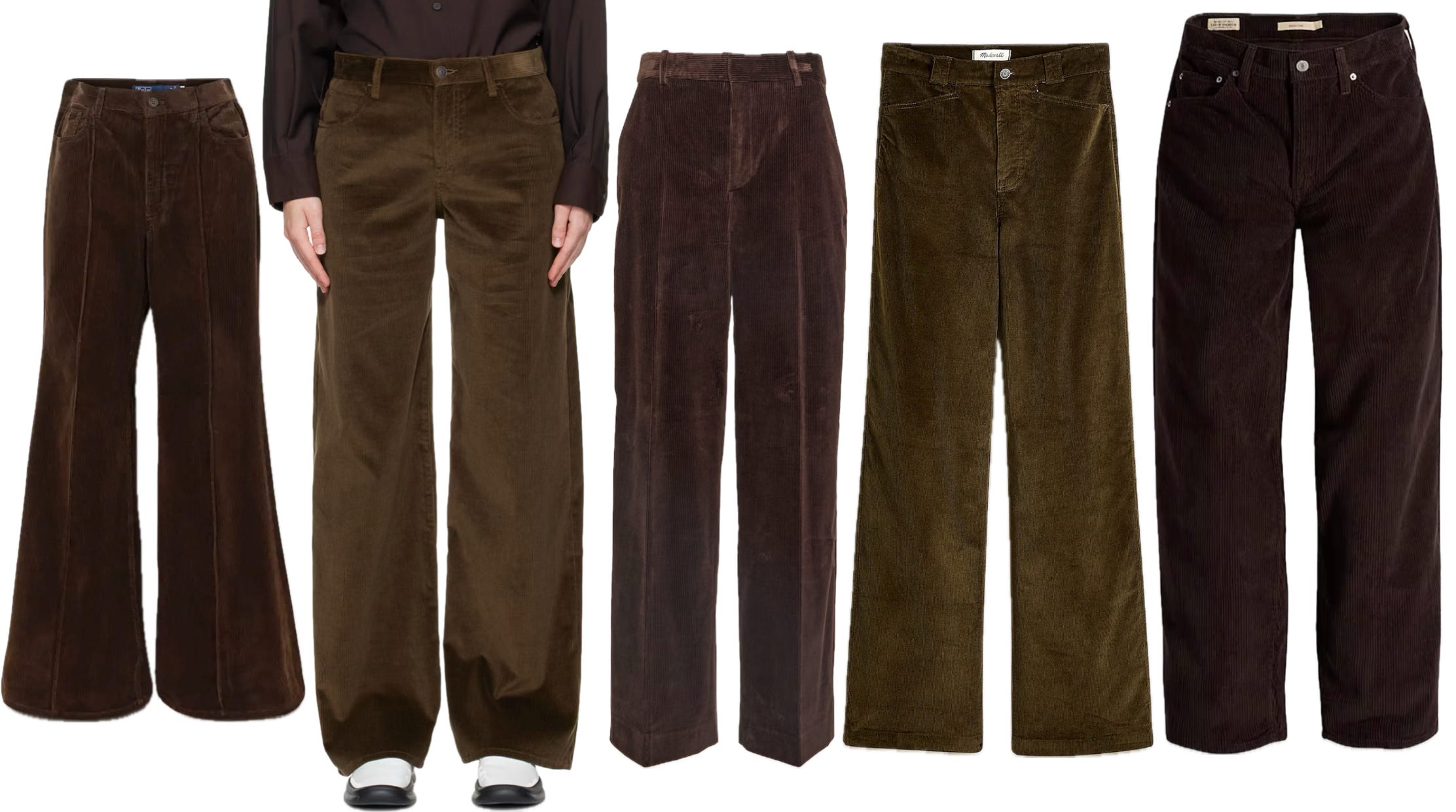 1/2: Brown corduroy pants could be the new jeans