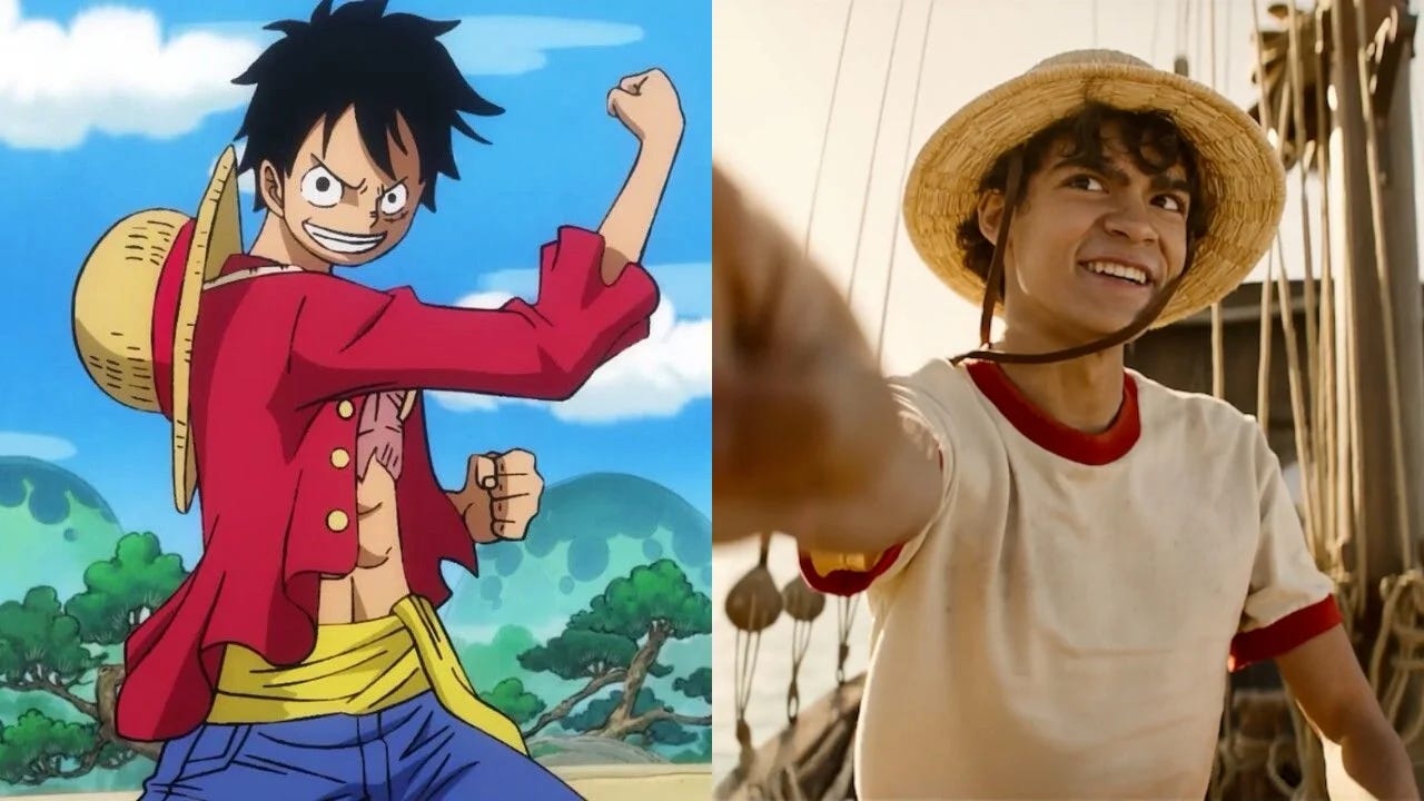 Anime and live action Luffy : r/OnePiece