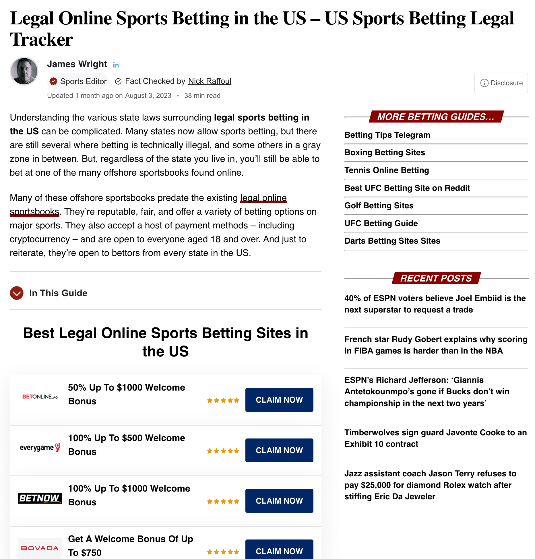 Sports Betting » Best Sites & Tips for Online Betting