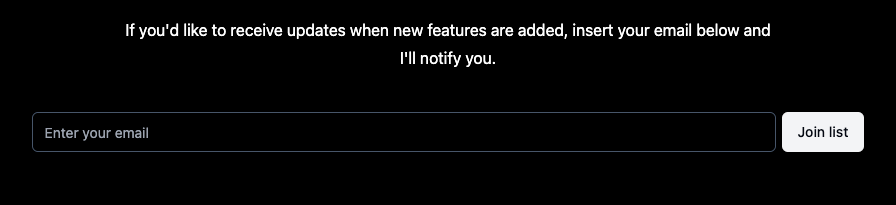 newsletter subscription form