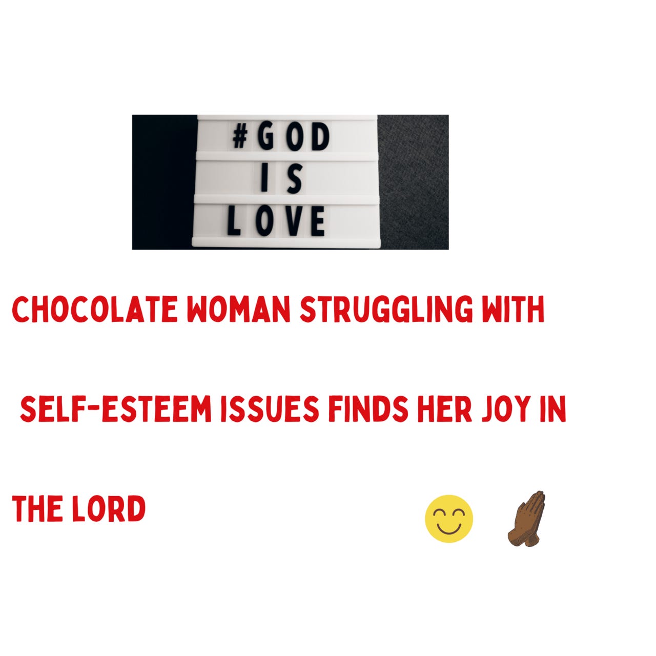  Black Lady struggles with self-esteem finds Joy in the Lord logo