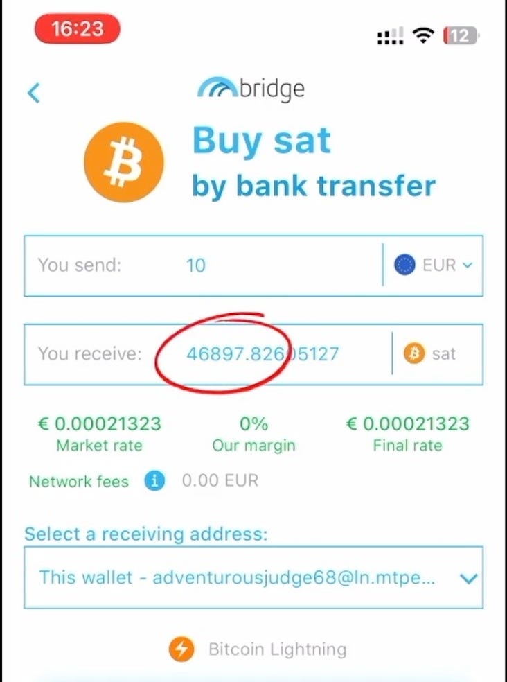 current BTC price