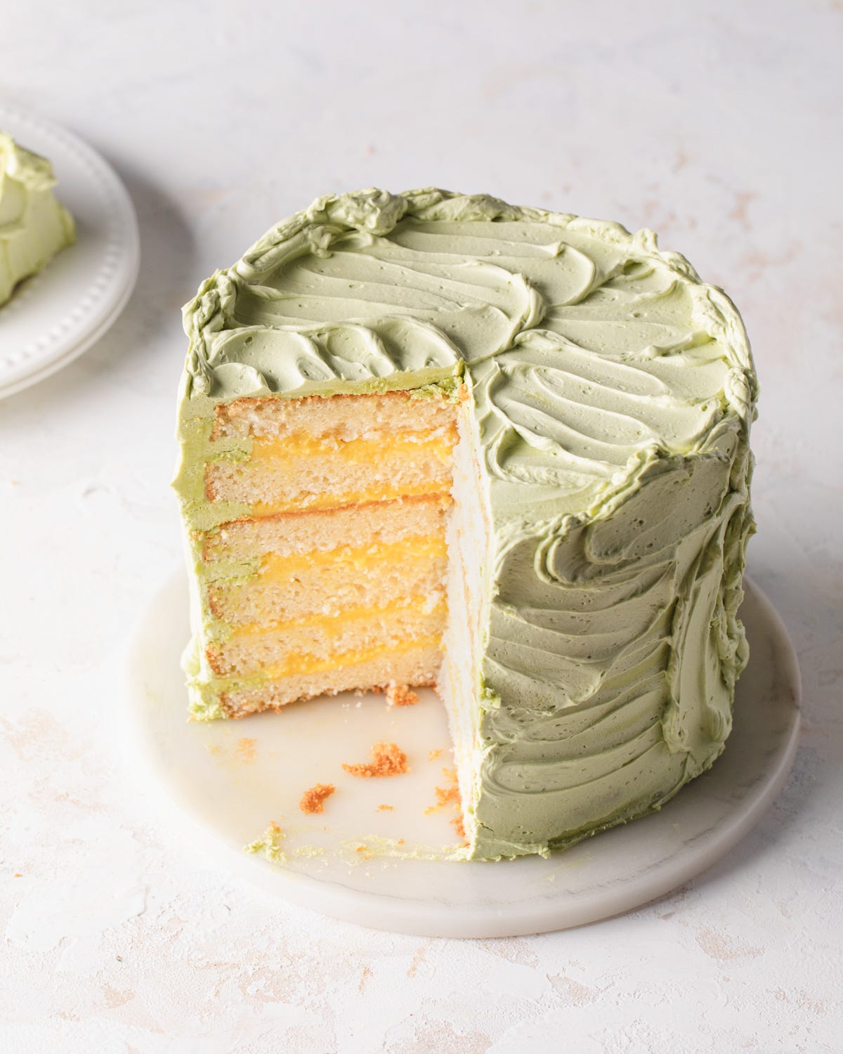 Decoretive Mango Cake Displayed White Plate Stock Photo 1385387147 |  Shutterstock