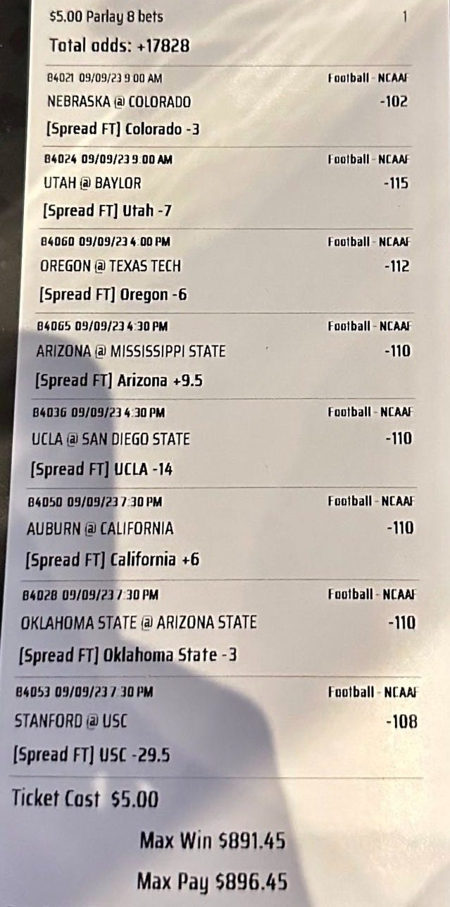 Pac-12 picks, Week 3: A tale of a miracle parlay