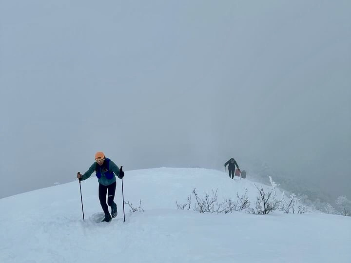 Snowy Mountain Night Margot Robbie Lookalike in Ski Attire