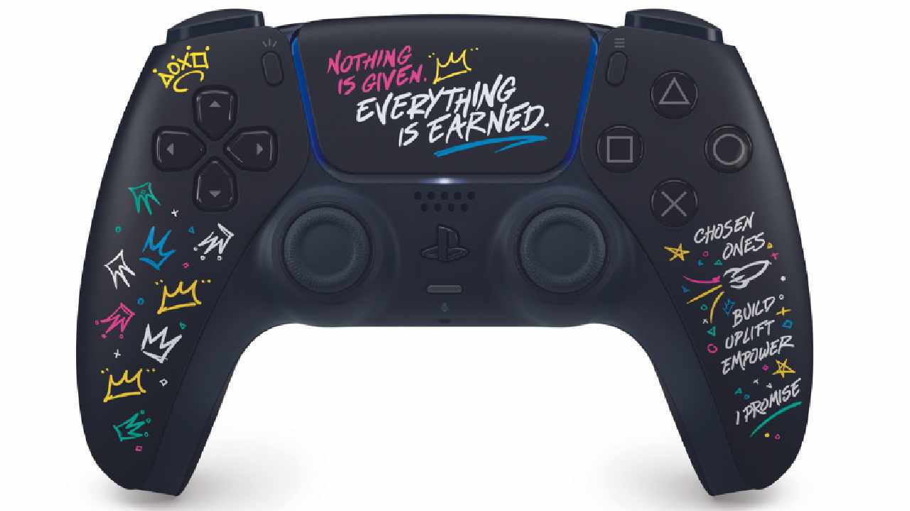 PS5 Dualsense Controller Customization Kit - Dark silver-Navy blue-Pink gold