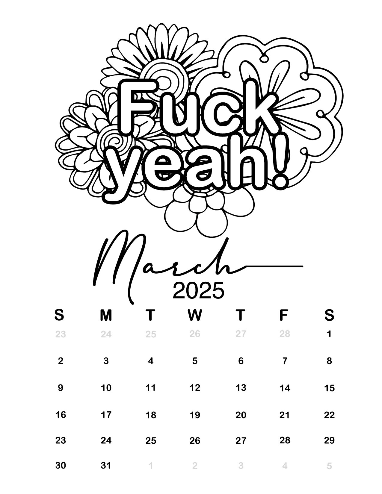 5 'Extra Stress-Relieving' Coloring Pages [March 2025 — Special Edition