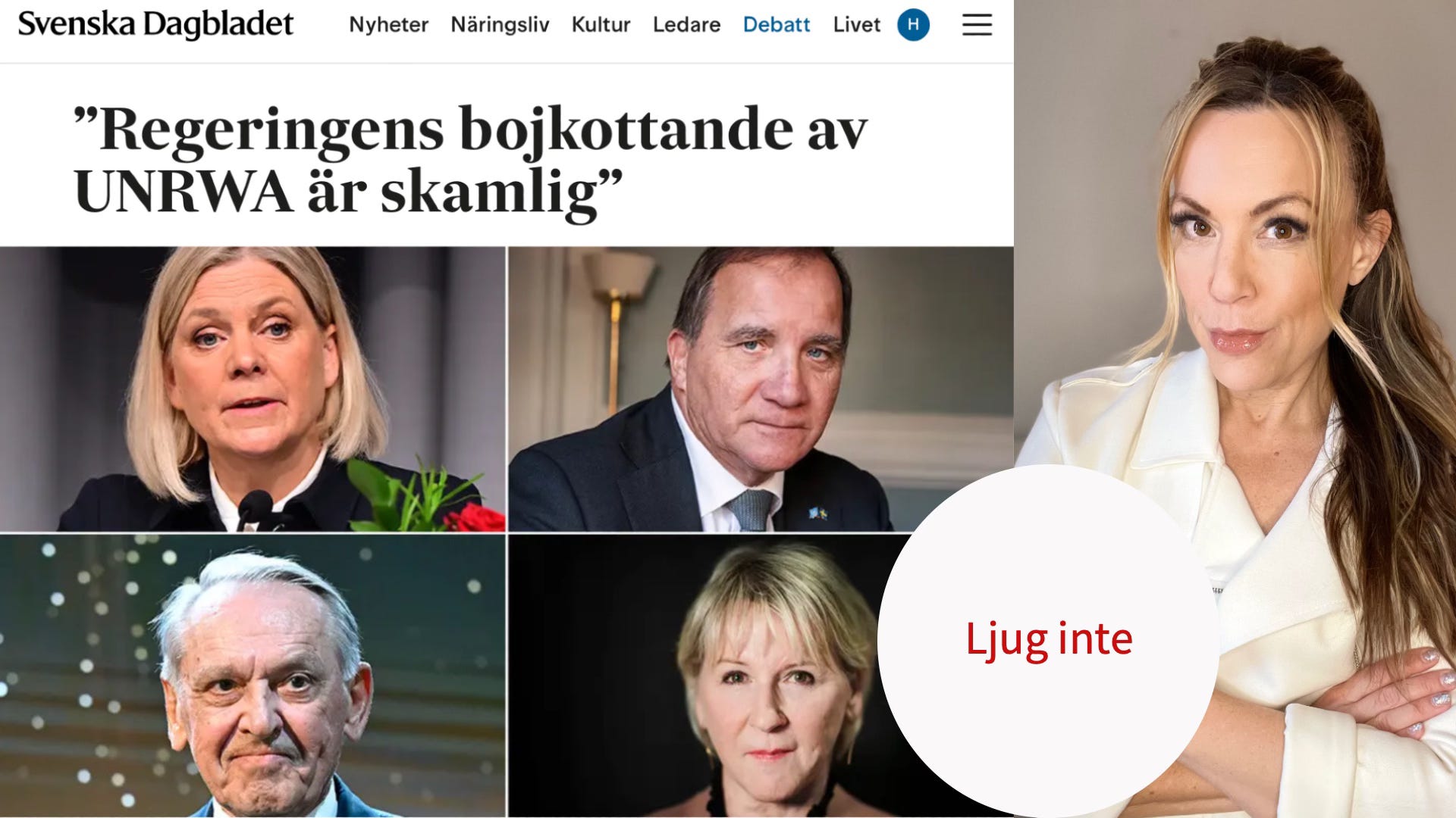 Andersson ljuger om Unrwa – också