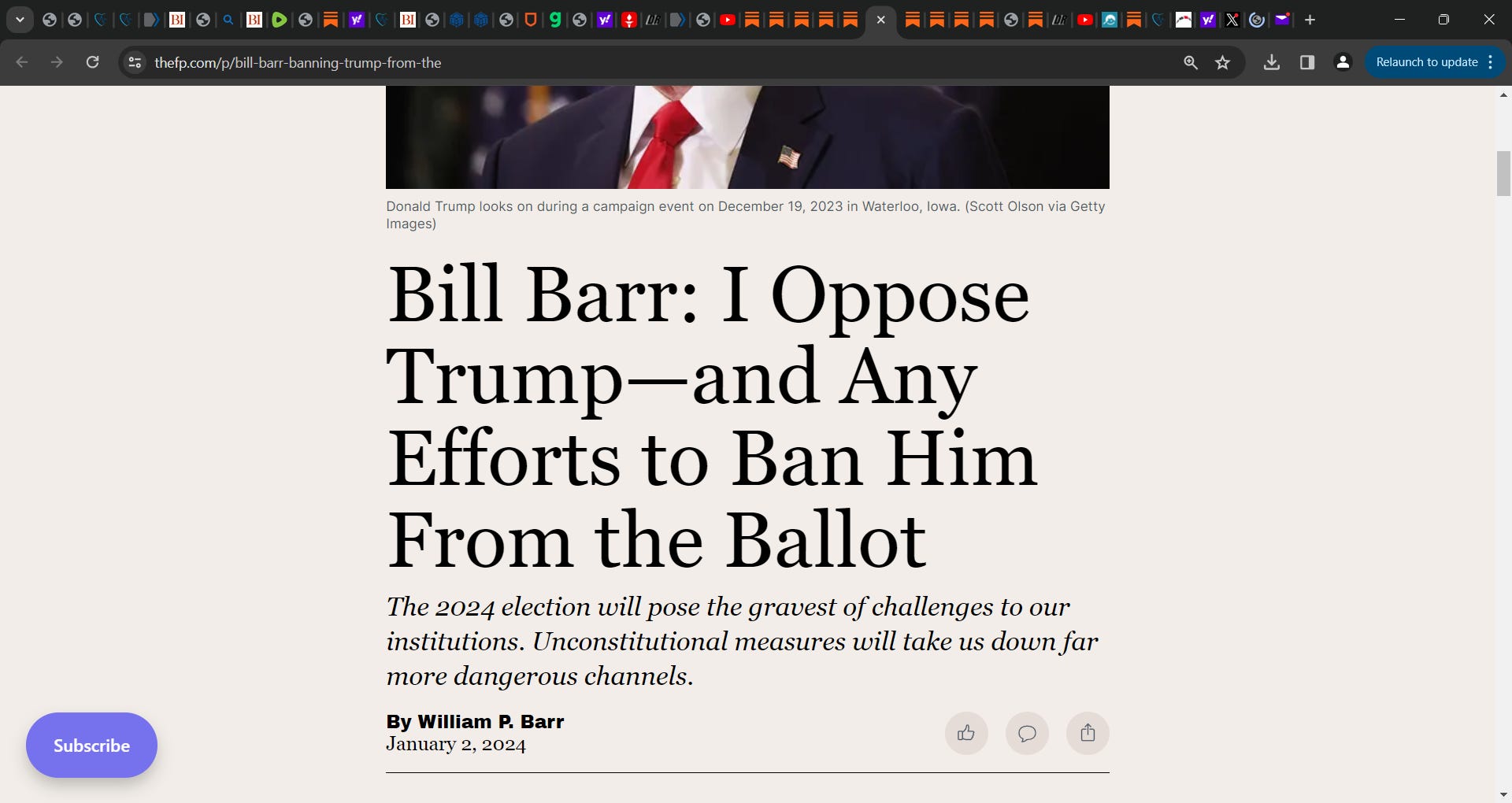 Barr IMO Is A Typical Washington Insider Blowhard Opportunist A