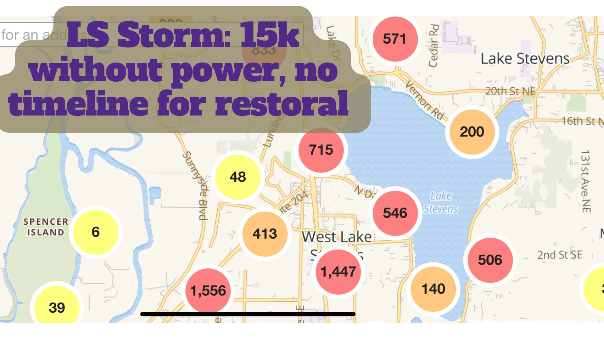 UPDATE 329 Power returning to Lake Stevens