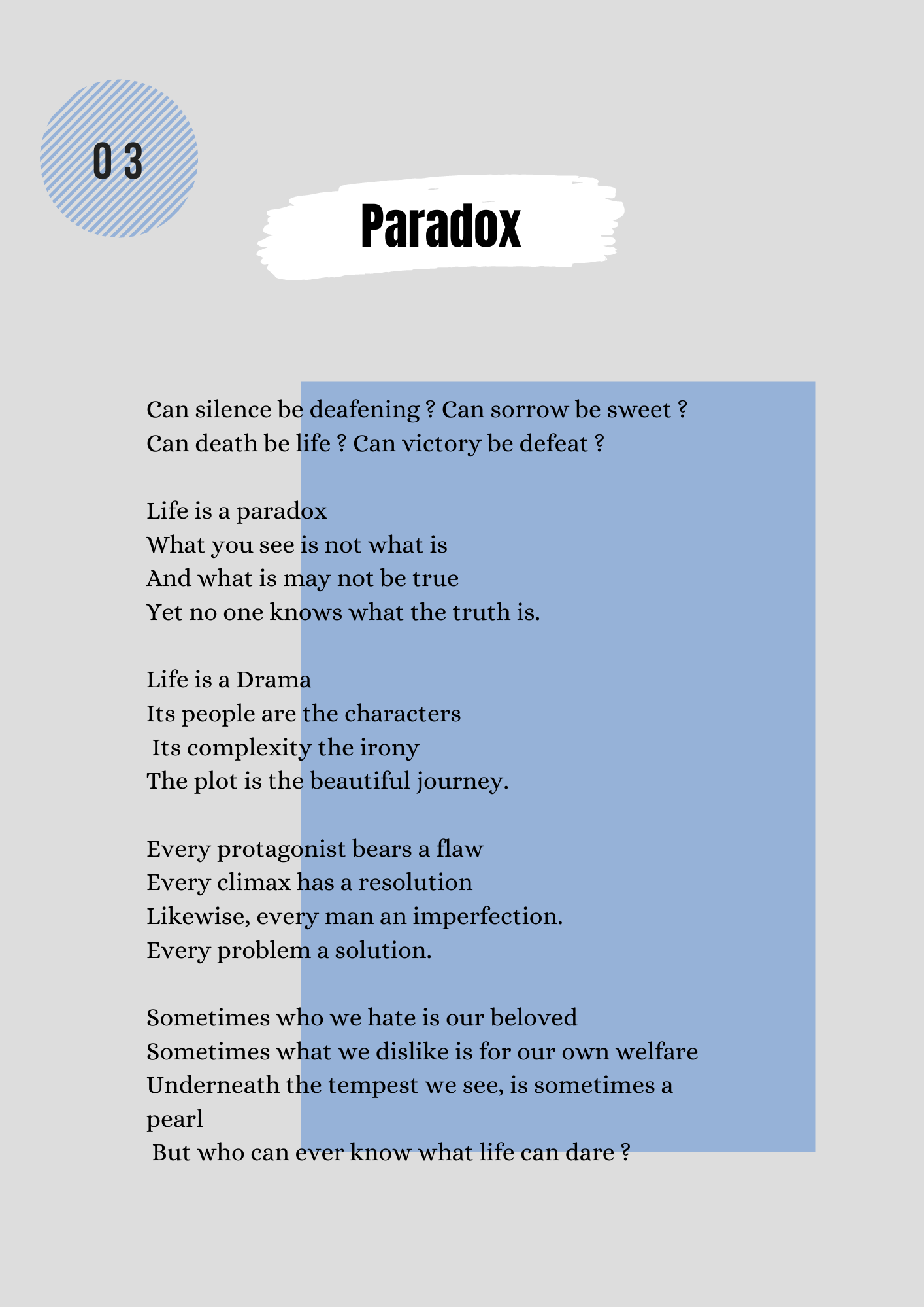 Paradox - by Manhar Bansal - Reflections