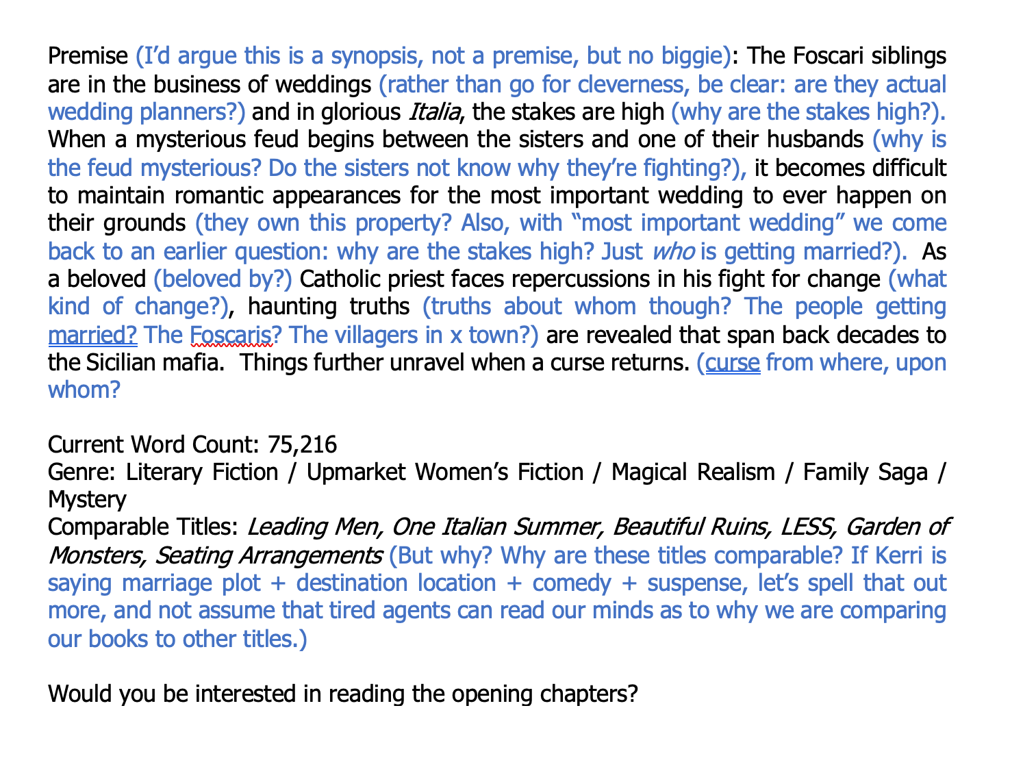 Agent query letter example 1: - by Courtney Maum