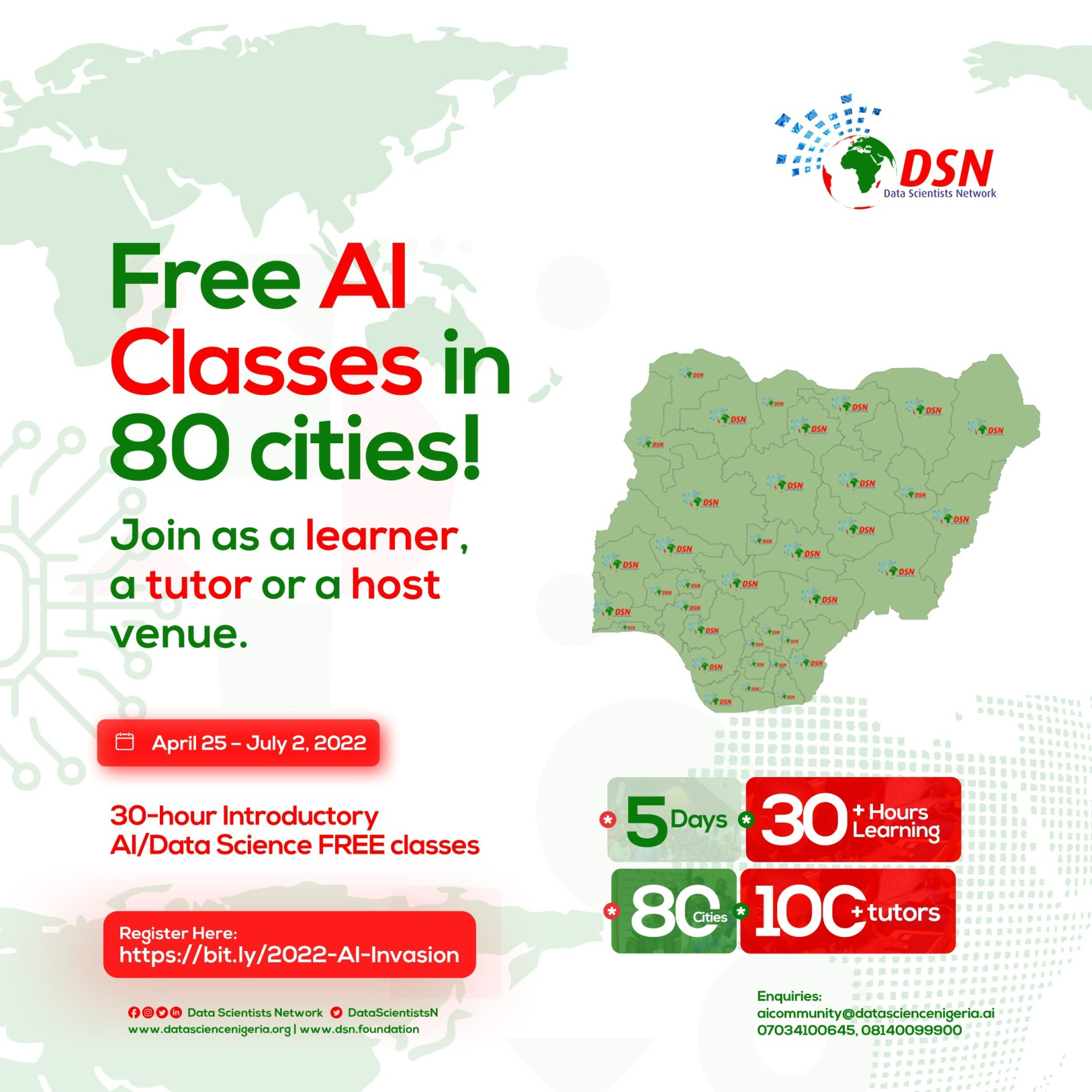 Join and Support FREE AI Classes in Every City