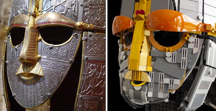 Wearable lego top helmet