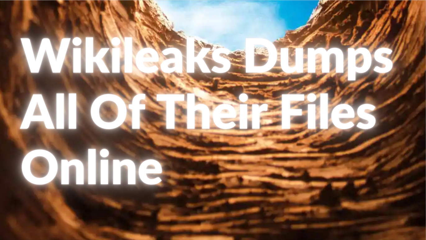 Wikileaks Dumped All Of Their Files Online