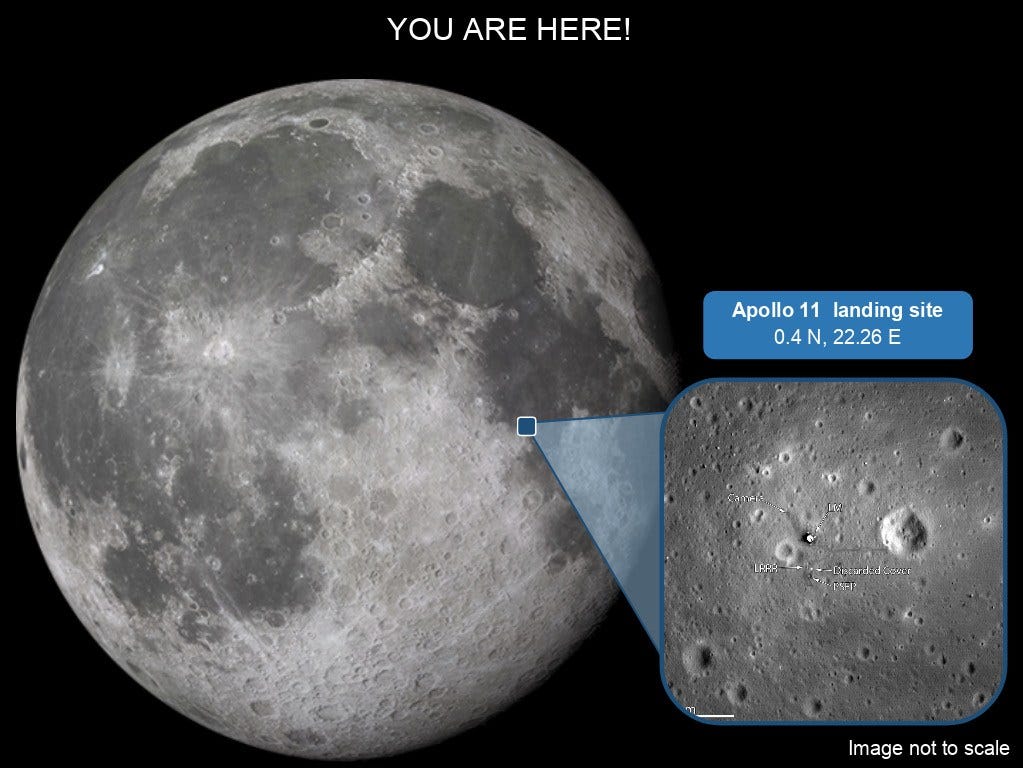 The landing site of NASA Apollo 11 by Jatan Mehta
