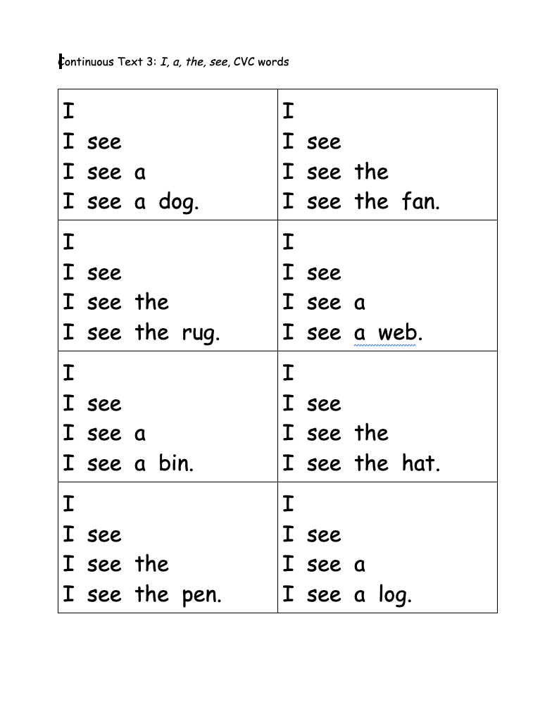 Video Introducing Fluency Ladders/Continuous Text during Small Group