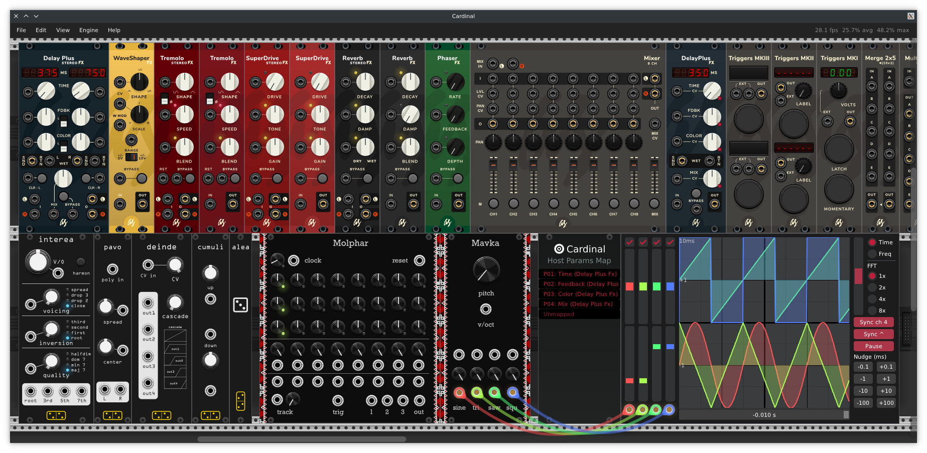 Cardinal Free VCV EuroRack for your DAW (Audio Unit / VST / JACK)